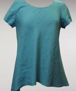 Kleen Linen Bias Short Sleeve Tee/Tunic (S ONLY) Short Sleeves