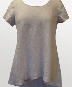 Kleen Linen Bias Short Sleeve Tee/Tunic (S ONLY) Short Sleeves