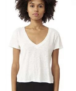 Groceries Apparel V-neck Slub Tee - Gossamer 9 Groceries Apparel V-neck Slub Tee - Gossamer