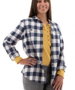 Old Ranch Boyfriend Long Sleeve Flannel Shirt - Acadia