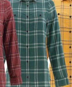 Old Ranch Boyfriend Long Sleeve Flannel Shirt - Acadia