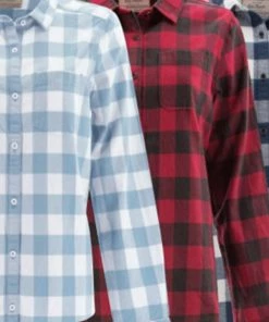 Old Ranch Plaid Long Sleeve Flannel Shirt